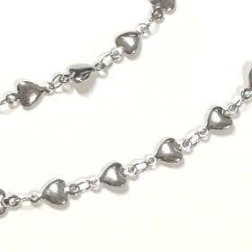 ステンレス　ハートチェーン ブレスレット　レディース