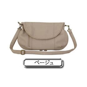 【Sサイズ/ベージュ】口折れ2wayショルダーバッグ | 斜めがけ 隠しポケット