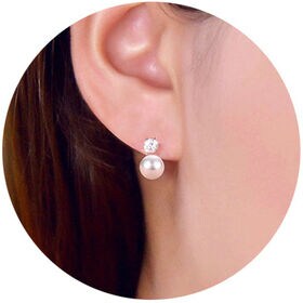 ホワイトパールピアス