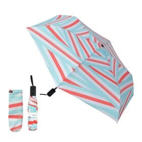 【ストライプレッド】Danke 晴雨兼用折りたたみ傘 レディース 超撥水・吸水ケース付き | 憂鬱な雨も楽しく、雨が待ち遠しくなる折りたたみ傘