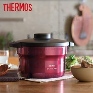 [レッド/2.8L (3～5人用)] サーモス(THERMOS)/真空保温調理器シャトルシェフ/KBJ-3001-R